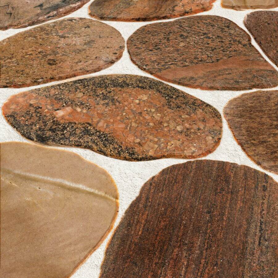 STONE SLICES BROWN/RED STENOS 02